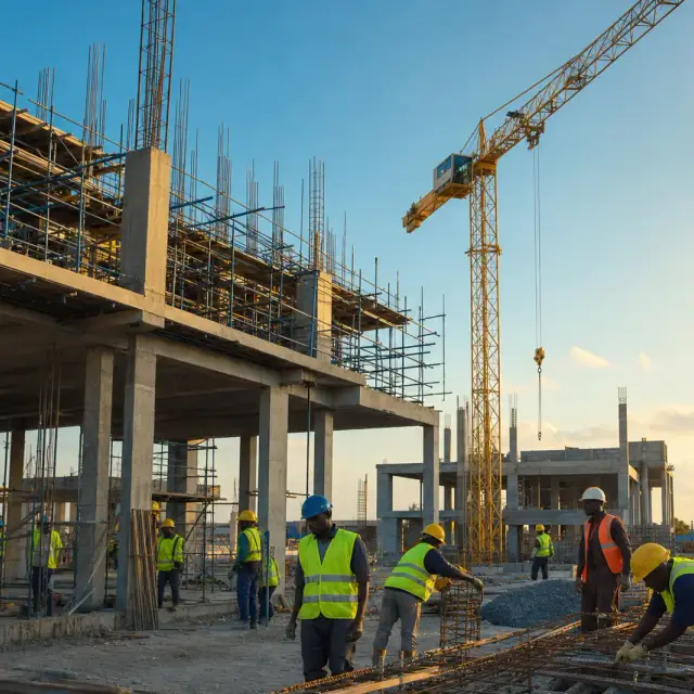 Chantier de génie civil et BTP